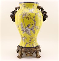 Chinese Vase w/Bronze Mounts