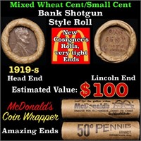 Lincoln Wheat Cent 1c Mixed Roll Orig Brandt McDon