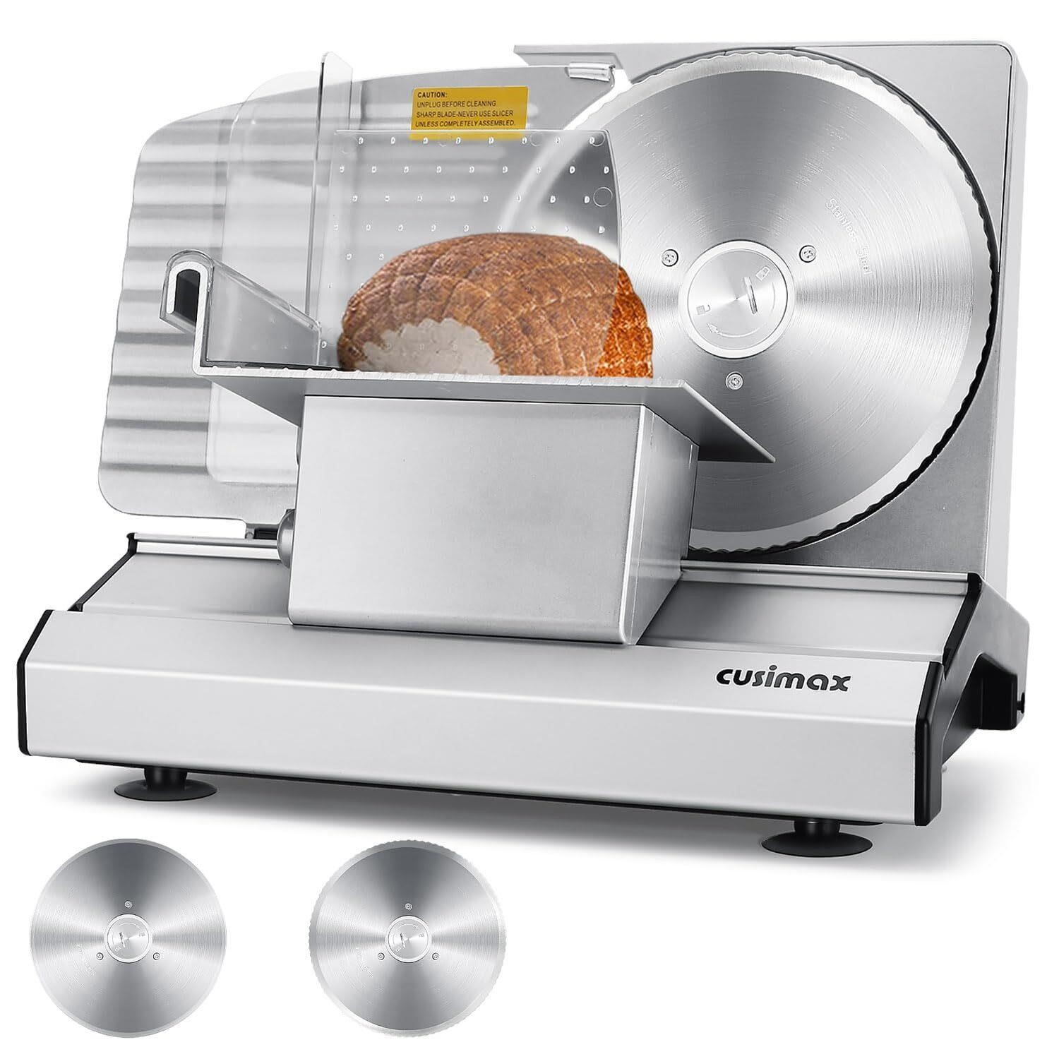 Meat Slicer,CUSIMAX Electric Deli Meat Slicer with