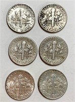 6 Silver Dimes