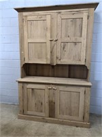 Chestnut Repurposed Wood Stepback Cupboard