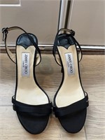 Authentic Jimmy Choo Black Heels Shoes 37.5