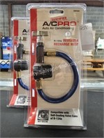 2 a/c pro r134a reusable recharge hoses (display)
