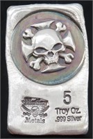 SIGNED PROTOTYPE MUTINY METALS 5 OZ SILVER BAR