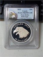 OF) 2013 Canada Silver PCGS PR69 DCAM PROOF Bald