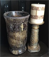 Candle Pillar and Vase
