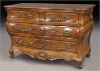 18th C. French Provincial fruitwood commode,