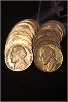 Lot of 17 Jefferson Silver War Nickels