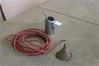 Air Hose, Funnel & Oil Can