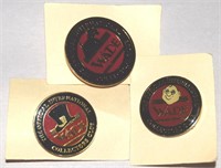 (3) Wade Porcelain Collectors Club Pins w/ Scottie