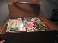 LARGE BOX FILLED WITH VARIOUS ITEMS