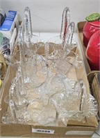 Glass Baskets Box Lot of Clear Glass Baskets