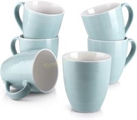 DOWAN Coffee Mugs Set of 6  17 Oz  Turquoise