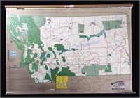 School Wall Map of Montana