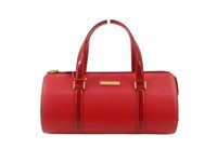 Burberry Red Leather Designer Hand Bag