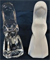 GLASS LADY FIGURINES*WHITE *CLEAR COLOR