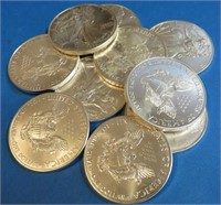 (10) Random Date US Silver Eagles