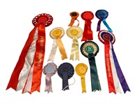 Group of 11 Vintage Horse Show Ribbons