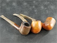 A Collection of several old tobacco pipes, used