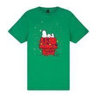 LARGE SNOOPY CHRISTMAS GREEN T SHIRT