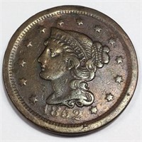 1852 Braided Hair Large Cent High Grade