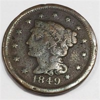 1849 Braided Hair Large Cent