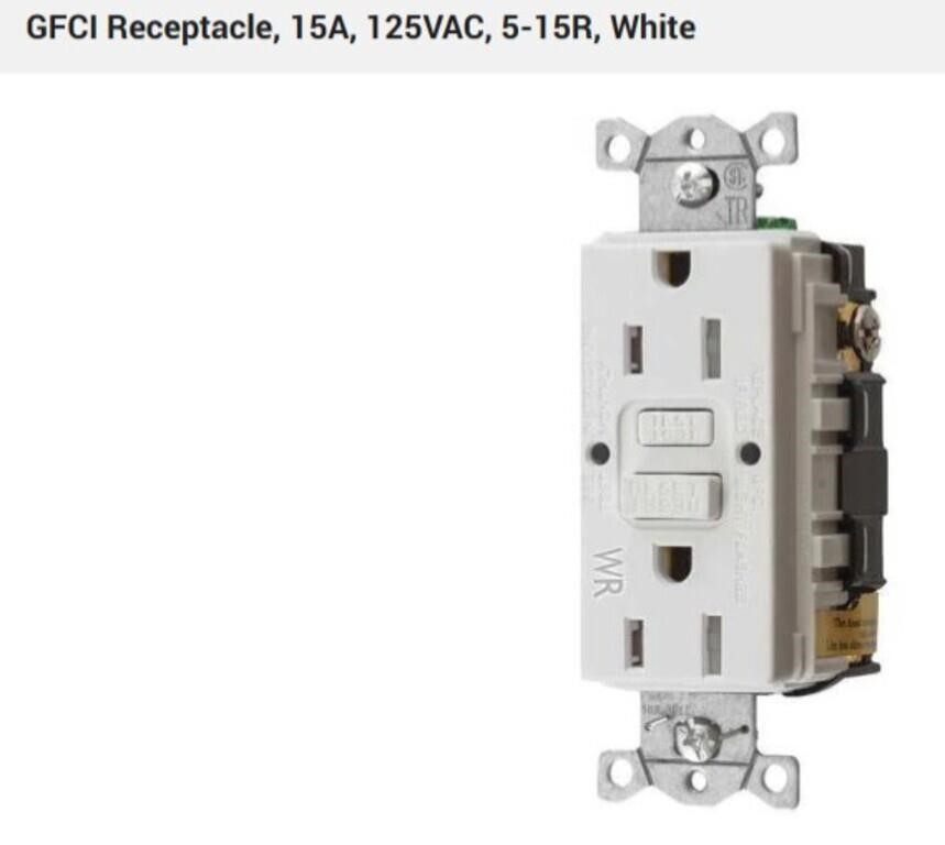 Hubble Self-Test GFCI Receptacle, 15A,NIB