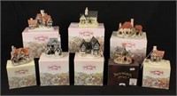 Eight David Winter Miniature Cottages w/ Boxes