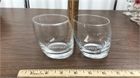 2 Chivas tilted glasses