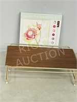 vintage metal bed tray & paint by Numbers