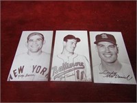 (3)Vintage Exhibit Baseball cards.