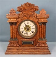 Ingraham No. 7 Oak Mantel Clock