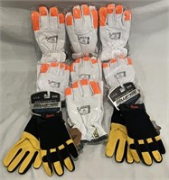 9 new pairs of work gloves.