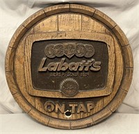 Vintage Labatt's On Tap bar sign.