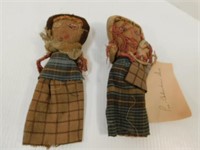 Pre-Columbian Dolls 8" T, 3" W. Dolls made by