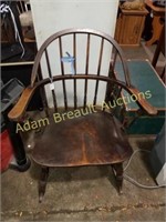 ANTIQUE CURVED BACK CHAIR