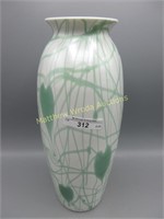 Imperial Freehand 11.25" opal Heart & Vine vase