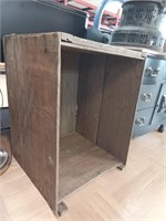 >Large crate, rustic end table/decor piece!