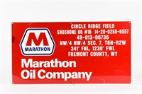 MARATHON OIL COMPANY OIL WELL S/S ALUMINUM SIGN
