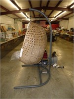 EGG CHAIR HAS A LITTLE WICKER DAMAGE BUT USABLE