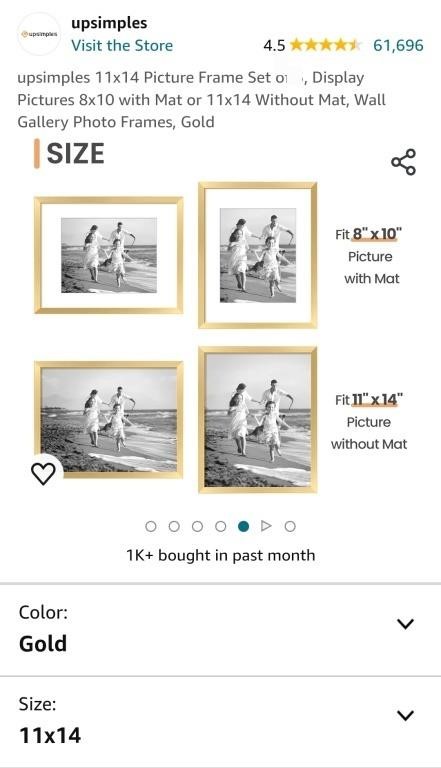 upsimples 11x14 Picture Frame Set of 3 ~  Display