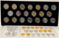 S - 2004 - 24k GOLD & PLATINUM PLATED COIN SET (W)