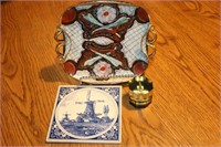 Dutch Trivet/Italian Plate and Paperweight
