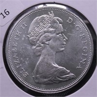 1965 CANADA SILVER DOLLAR CHOICE BU