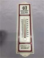 VINTAGE BOND COUNTY STATE BANK WALL THERMOMETER