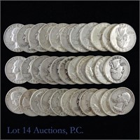 U.S. Silver Washington Quarter Roll (33)