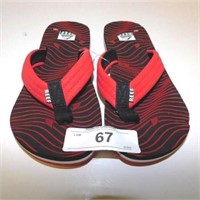 67 REEF BLACK/RED/WHITE FLIP FLOPS - CHILDREN'S SI