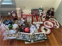 Large amount of Christmas Ornaments & Lights