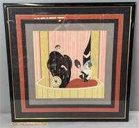 Erte Art Deco Framed Silk Scarf