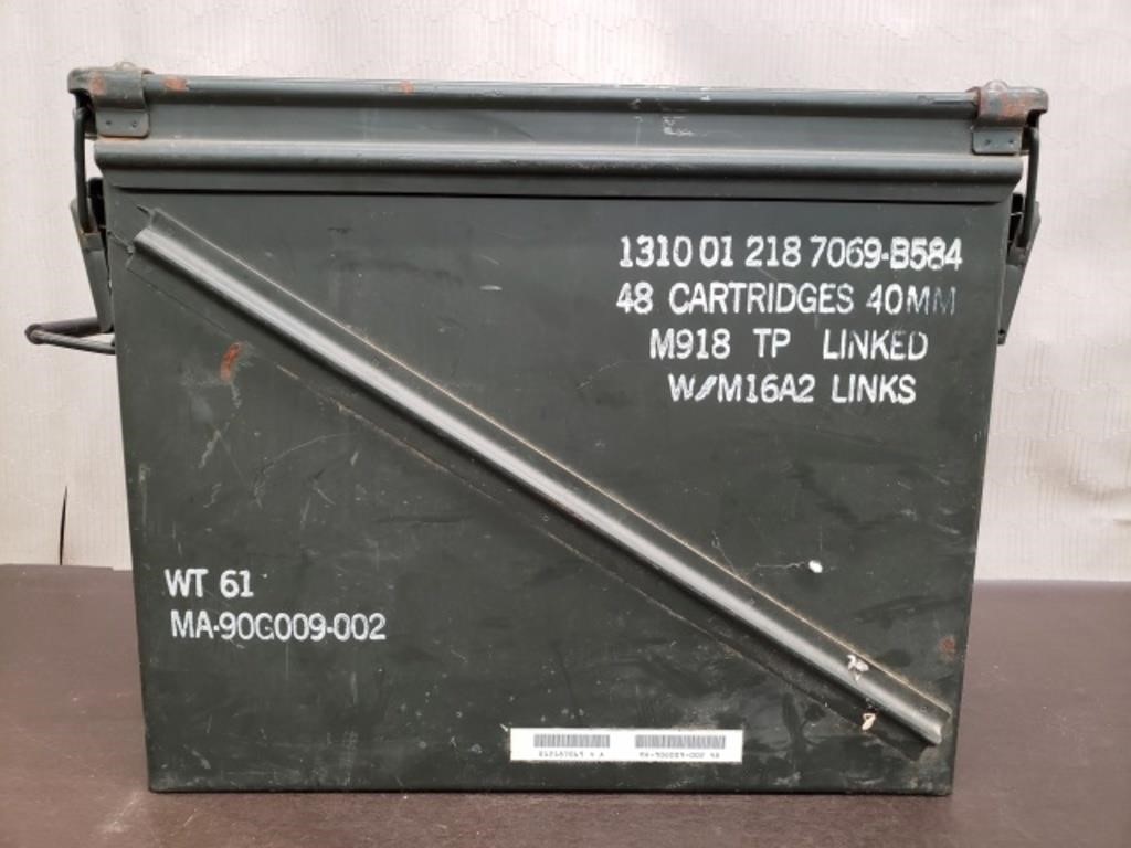 40MM Cartridge Ammo Can. 17.5"x8"x14.5"